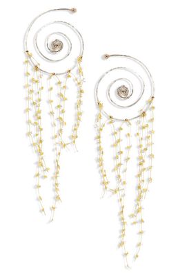 Isshi Seagrass Swirl Drop Earrings 