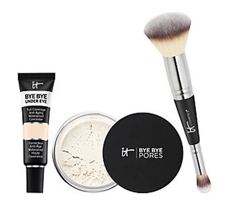 IT Cosmetics Bye Bye Concealer & Bye Bye Pores Powder & Brush