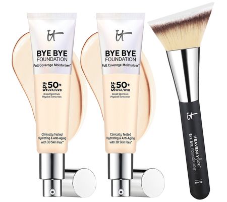 IT Cosmetics Bye Bye Foundation Moisturizer Duow/ Luxe Brush
