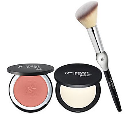 IT Cosmetics Bye Bye Pores Pressed & Blush w/ Luxe Brush