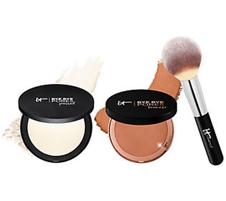 IT Cosmetics Bye Bye Pores Pressed Powder & Bronzer w/Brush
