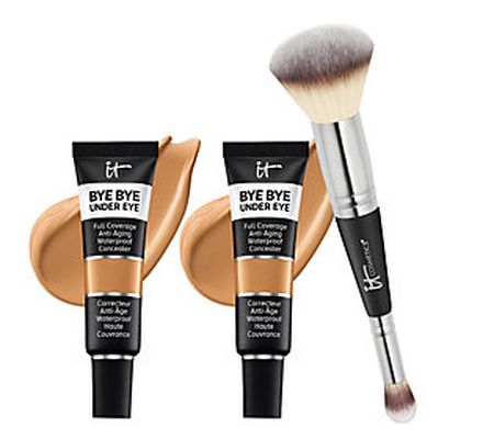 IT Cosmetics ByeByeUnderEye AntiAging Concealer Duo w/ LuxBrush