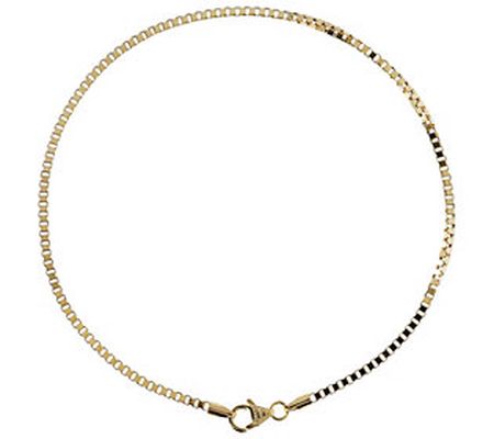 Italian Gold 11" Polished Chain Anklet, 14K 3.4 g