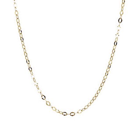 Italian Gold 18" Hammered Rolo Link Necklace, 1 0K 1.4g