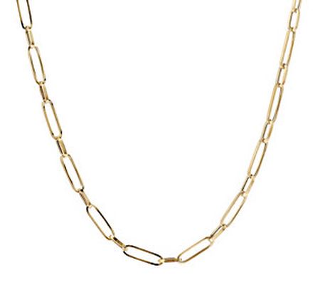 Italian Gold 20" Paperclip Necklace, 10K 3.9g