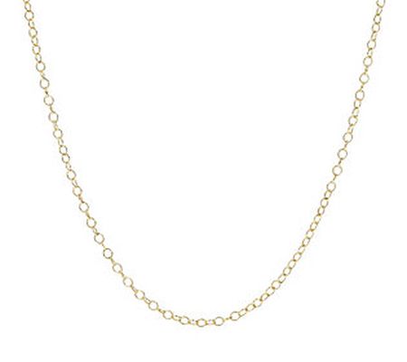 Italian Gold 20" Torchon Oval Link Chain Neckla ce, 14K