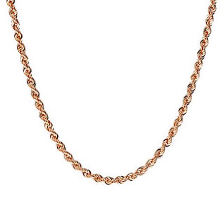 Italian Gold 24" Rope Chain Necklace, 14K 8.0g