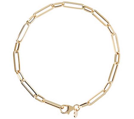 Italian Gold 8" Paperclip Bracelet, 10K 1.8g