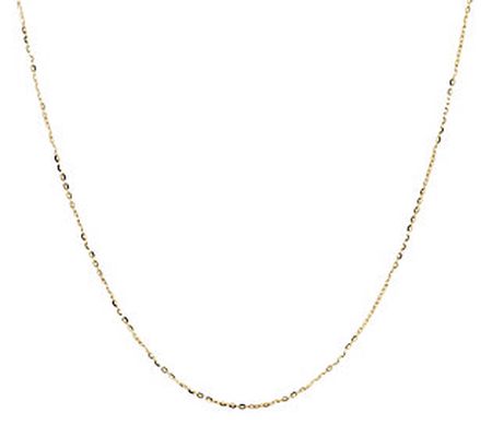 Italian Gold Adjustable Oval Link Necklace, 10K 1.0g