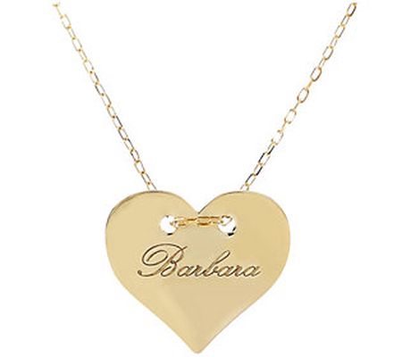 Italian Gold Personalized Heart Necklace, 14K G old