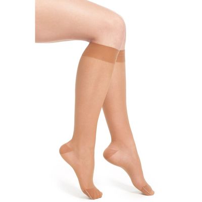 ITEM m6 Sheer Compression Knee High Socks in Almond 