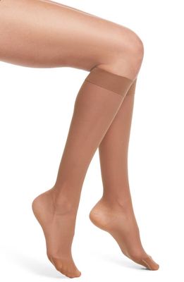 ITEM m6 Sheer Compression Knee High Socks in Milk Chocolate