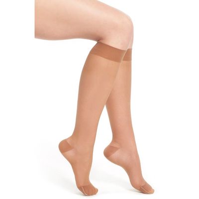 ITEM m6 Sheer Compression Knee High Socks in Toffee 