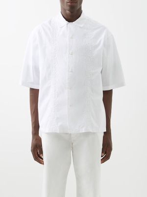 Itoh - Embroidered-cotton Shirt - Mens - White