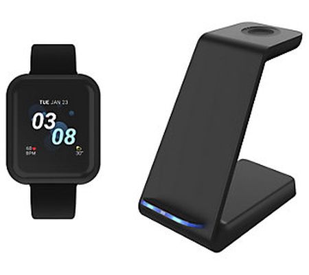 iTouch Air 3 Smartwatch & 3-in-1 Wireless Charg ing Station