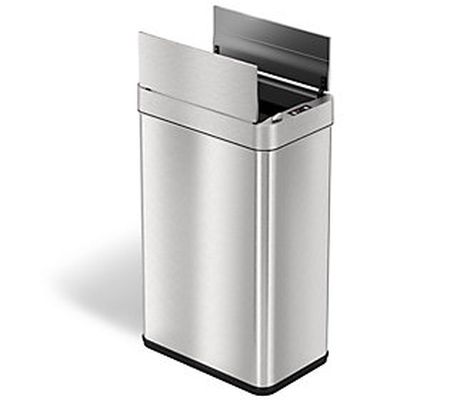 iTouchless 13 Gal Stainless Steel Wings-Open Se nsor Trash Can