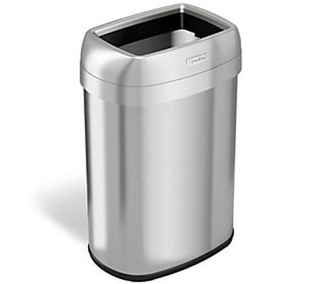 iTouchless 13-Gallon Dual-Deodorizer Oval Open- Top Trash Can