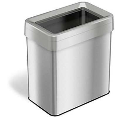 iTouchless 16-Gallon Rectangular Open-Top Trash Can