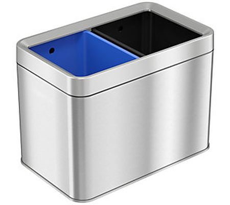 iTouchless 5.3-Gallon Dual-Compartment Open-Top Trash Can