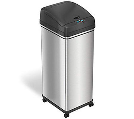 iTouchless Glide 13-Gal Stainless Pet-Proof Sen sor Trash Can