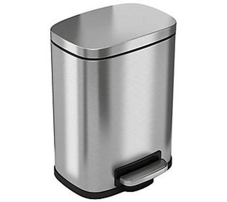 iTouchless SoftStep 1.32-Gallon Stainless Steel Step Trash Can