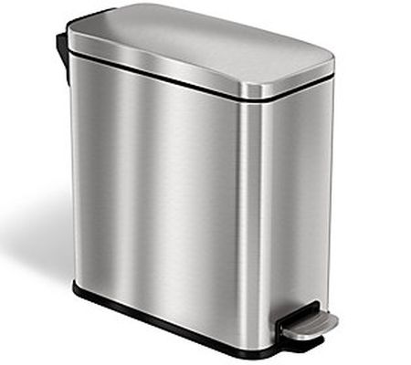 iTouchless SoftStep Stainless Steel 3-Gal Slim tep Trash Can