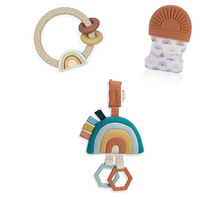 Itzy Ritzy Neutral Rainbow Teething Bundle