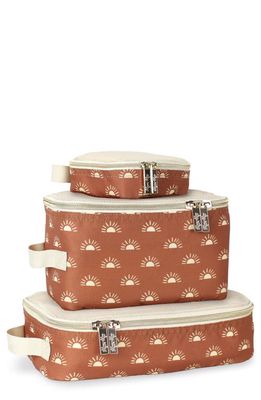 Itzy Ritzy Pack Like a Boss 3-Piece Packing Cube Set in Brown