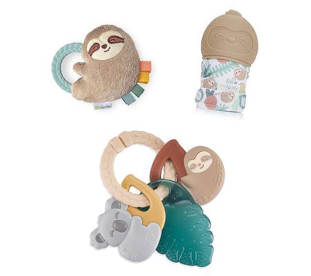 Itzy Ritzy Sloth Baby Teething Bundle