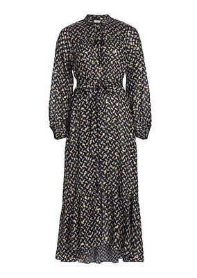 Ivana Floral Cotton Midi-Dress