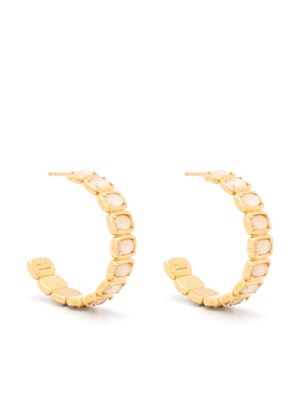 IVI faceted-embellished hoop earrings - Gold
