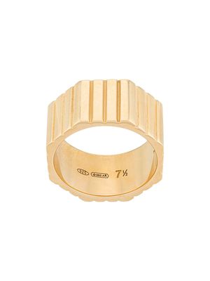 IVI Octagon ribbed ring - Gold