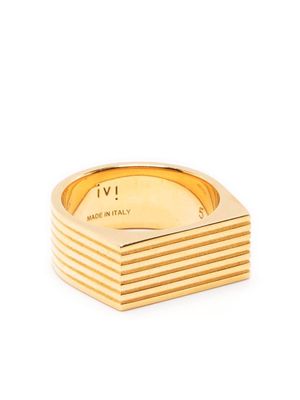 IVI ridged gold-plated ring