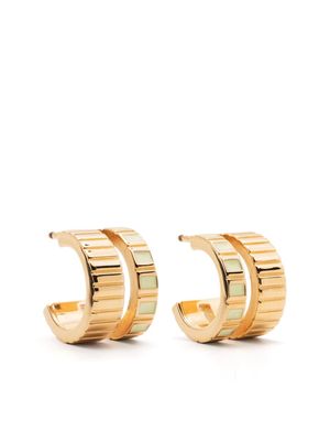 IVI Slot gem-embellished hoop earrings - Gold