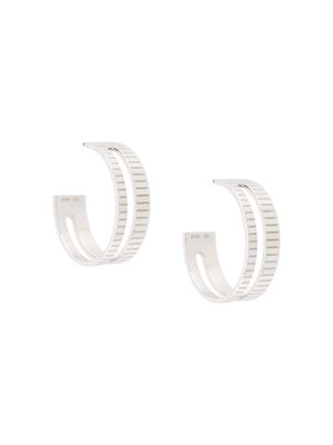 IVI slot hoop earrings - Silver