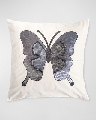 Ivory Butterfly Pillow