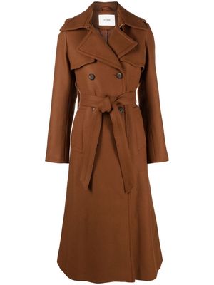 IVY & OAK belted double-breasted coat - Brown