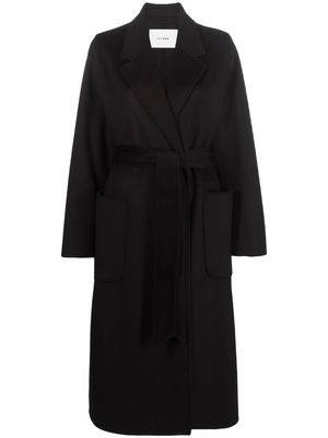 IVY & OAK belted wool-felt mid-length coat - Black