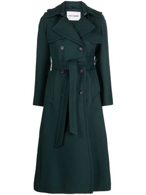 IVY & OAK Charlotte Rose double-breasted trenchcoat - Green