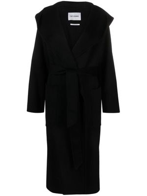 IVY & OAK single-breasted belted wool coat - Black