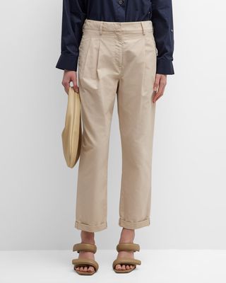 Ivy Cotton-Blend Tapered Pants