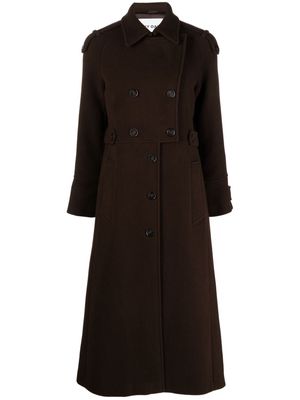 IVY OAK double-breasted notched coat - Brown