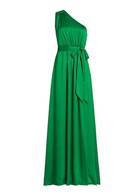 Ivy Satin One-Shoulder Maxi Dress