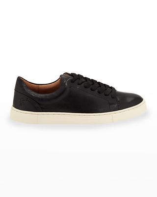 Ivy Soft Leather Lace-Up Low-Top Sneakers
