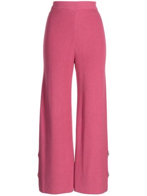 Izaak Azanei high-waist wide-leg trousers - Pink