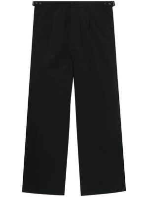 izzue adjustable wide-leg trousers - Black