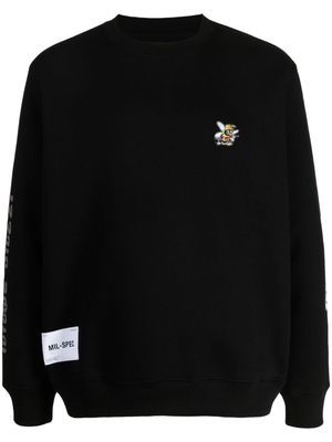 izzue Bee-patch cotton-blend sweatshirt - Black