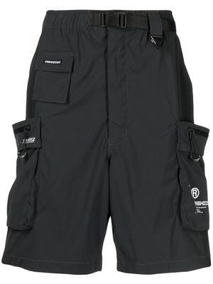 izzue belted cargo shorts - Black