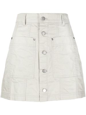 izzue button-front mini skirt - Grey