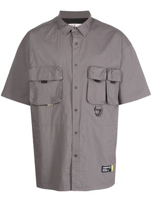 izzue button-up flap-pockets shirt - Grey